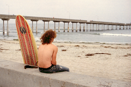 Surfer and Board