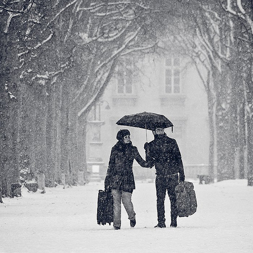 Paris under the snow