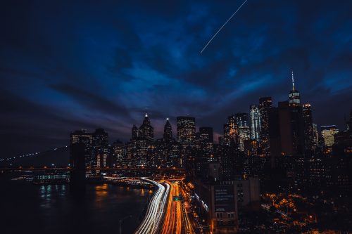 aerial's photo of metropolitan during night time