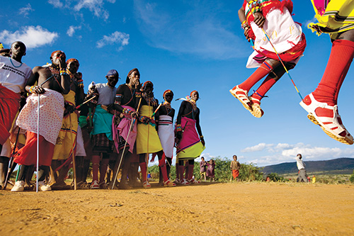 Photo by Michael Nichols | Maralal, Kenya | 2008 | Dancers perform during a three-day Samburu wedding.