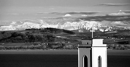 Swiss Alps Beyond Lake Neuchatel