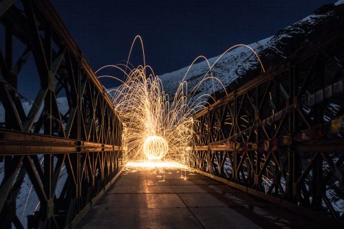 steel wire on bridge